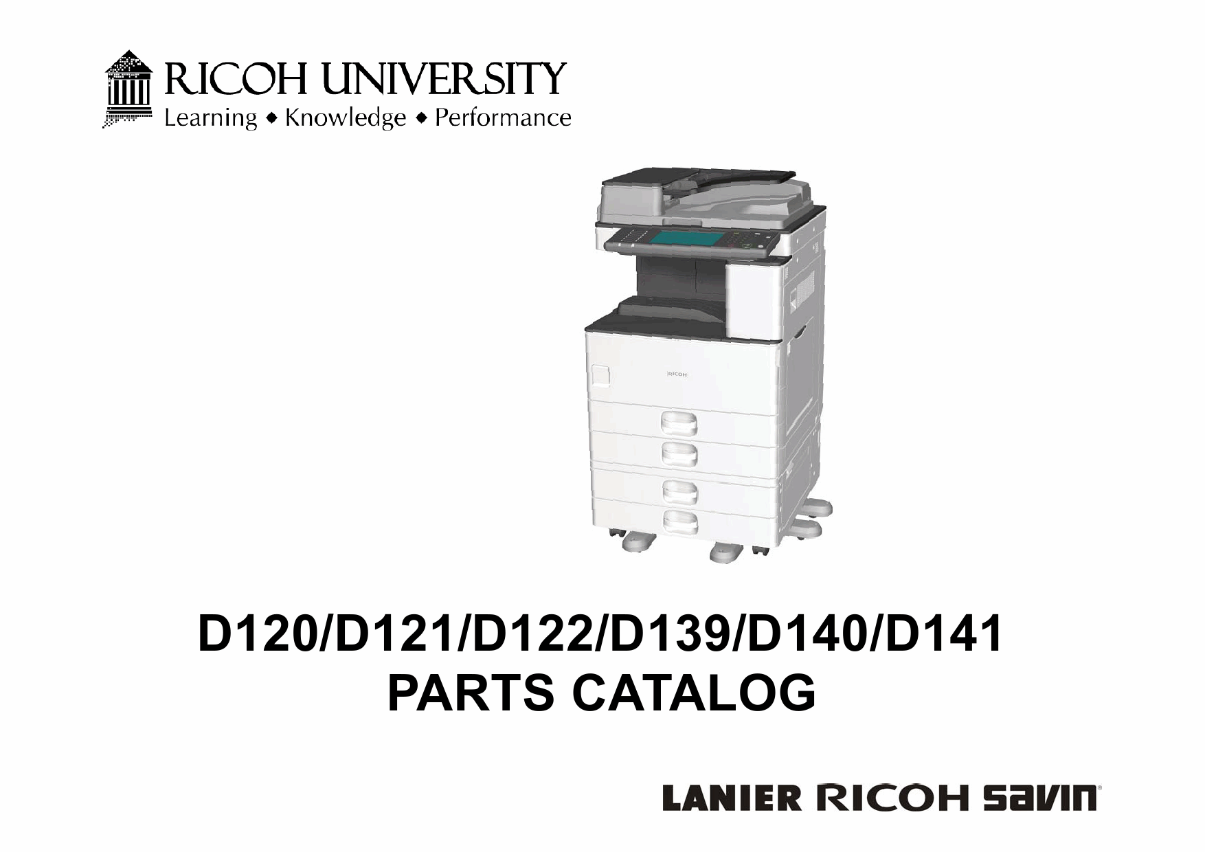 RICOH Aficio MP-2352SP 2852 3352 D120 D121 D122 D139 D140 D141 Parts Catalog-1